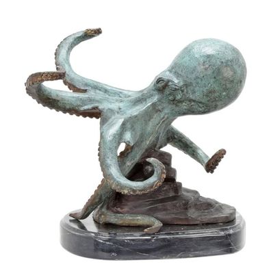 Bronzen BEELD VAN EEN Octopus