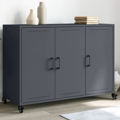 vidaXL Sideboard Anthrazit 100,5x39x72 cm Stahl