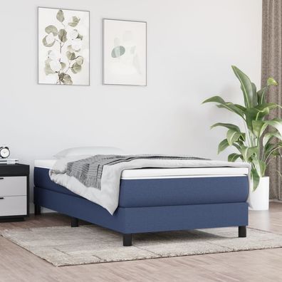 vidaXL Taschenfederkernmatratze Blau 90x200x20 cm Stoff