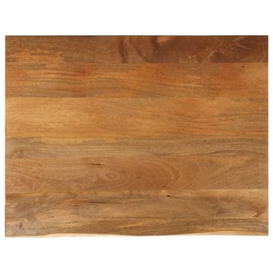 vidaXL Tischplatte mit Baumkante 110x80x3,8 cm Massivholz Mango