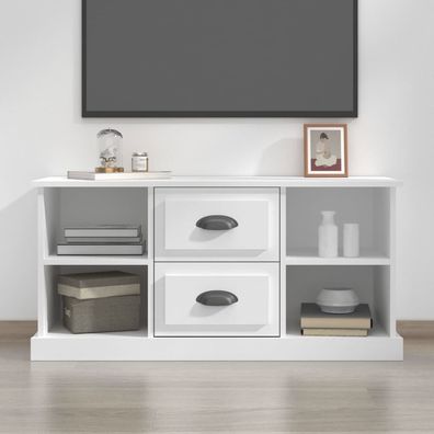 vidaXL TV-Schrank Weiß 99,5x35,5x48 cm Holzwerkstoff