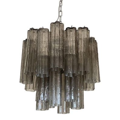 Contemporary Grey "Tronchi" Murano Glass in Venini Style by SimoEng