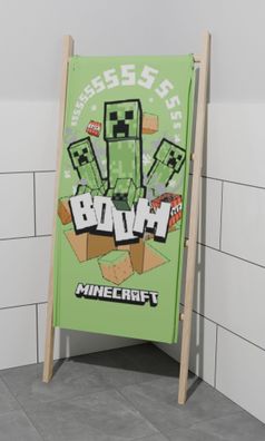 Minecraft Duschtuch Badetuch Strandtuch Boom 70 x 140cm