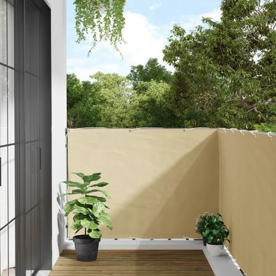 vidaXL Balkon-Sichtschutz Creme 400x120 cm PVC