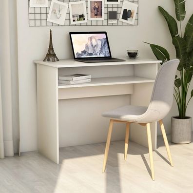vidaXL Schreibtisch Weiß 90x50x74 cm Holzwerkstoff