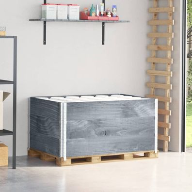 vidaXL Paletten-Aufsatzrahmen 3 Stk. Grau 120x80 cm Massivholz Kiefer