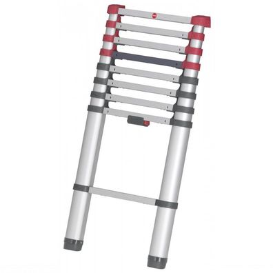 Hailo T80 Aluminium Telescoopladder 13 Treden + Stabilisatiebalk 111 380 cm