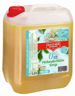 Holunderblüten Sirup 0% Zucker Mautner Markhof 5l Kanister - 2 Varianten/ Stückzahl