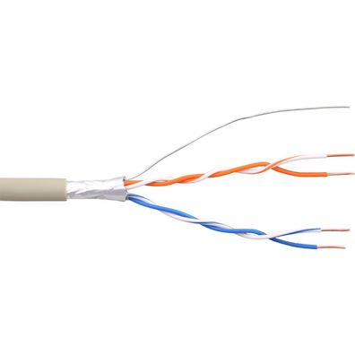 InLine® 69980C Telefon-Kabel 4-adrig, 2x2x0,6mm, zum Verlegen, 25m Ring