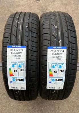 2x Sommerreifen 185/60 R15 88H XL Falken Ziex Ecorun ZE914 DOT13 NEU