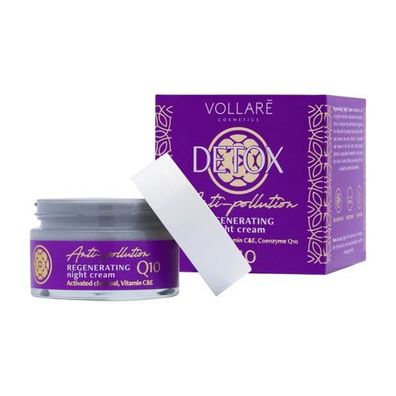 Vollare Detox Regenerierende Anti-Pollution Nactcreme Q 10 mit Vitamin C 50 ml