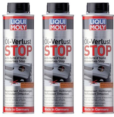 3x LIQUI MOLY 1005 Öl-Verlust-Stop 300 ml Ölverlust Leckstop Motoradditv