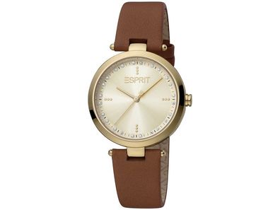 ESPRIT Damenuhr ES1L314L0025 Gold Braun 32 mm Uhr