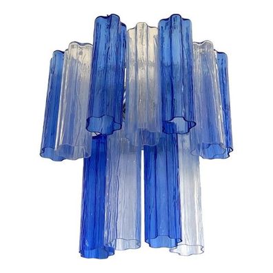 Contemporary Blue Bicolor “Tronchi” Wall Sconce in Venini Style by SimEng