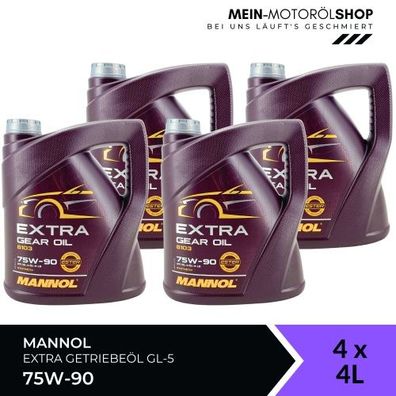 Mannol Extra Gear Oil Getriebeöl 75W-90 GL-4/GL-5 LS 4x4 Liter