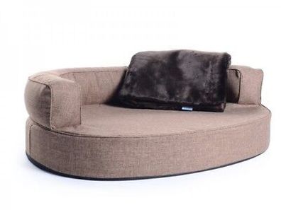 Hundebett Atlanta Softline dicke Liegefläche auch orthopädisch hellbraun