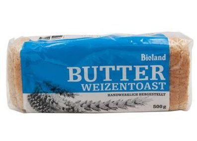 Das Backhaus 6x Bioland Weizen Butter-Toast 500g