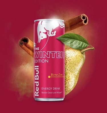 Red Bull The Winter Edition Birne Zimt Geschmack Energy Drink 250ml