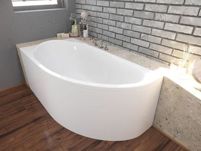 Badewanne Eckwanne Acryl MIKI 140x70 Links AcrylSchürze | Ablauf & Füße GRATIS !