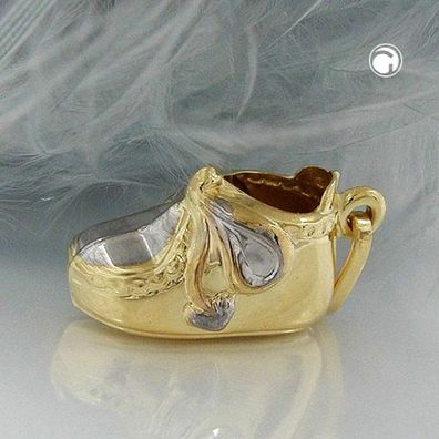 Anhänger 12x7x6mm Babyschuh 9Kt GOLD