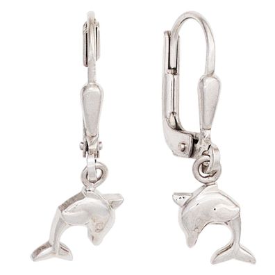 Kinder Boutons Delfin 925 Sterling Silber Ohrringe Ohrhänger Kinderohrringe