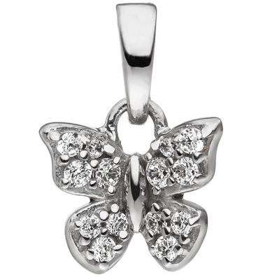 Kinder Anhänger Schmetterling 925 Sterling Silber mit Zirkonia Kinderanhänger