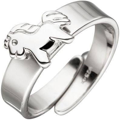 Gr. 46 - Kinder Ring Pferd Pony 925 Sterling Silber Silberring Kinderring verste