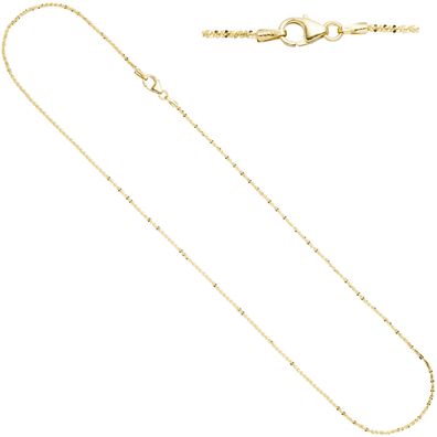 Criss-Cross Kette 333 Gelbgold 1,3 mm 45 cm Gold Halskette Goldkette Karabiner