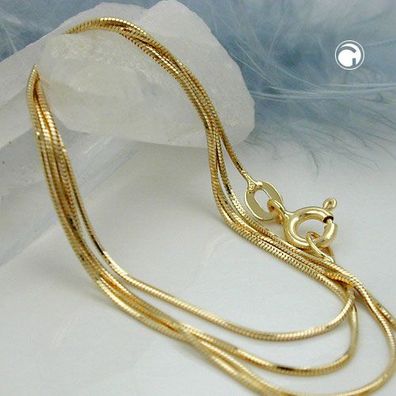 Kette 0,7mm Schlange 5-kant 14Kt GOLD 45cm