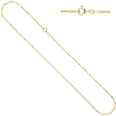 Singapurkette 585 Gelbgold 1,8 mm 42 cm Gold Kette Halskette Goldkette Federring