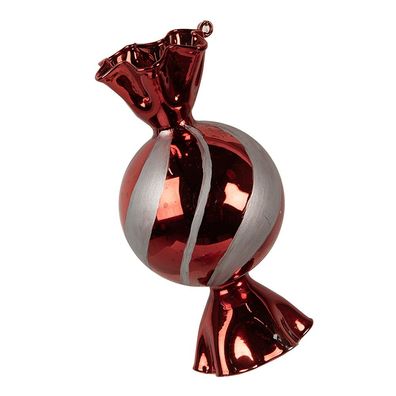Clayre & Eef Weihnachtsanhänger Ø 7x13 cm Rot Glas (Gr. Ø 7x13 cm)