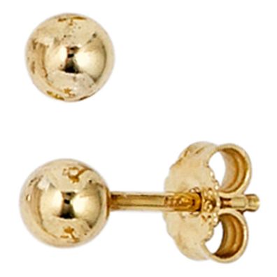 Ohrstecker Kugel 333 Gold Gelbgold Ohrringe Kugelohrstecker