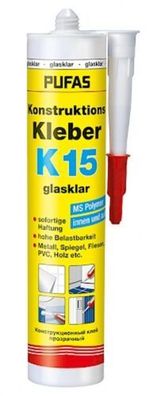 Montagekleber Konstruktions Kleber K15 Spiegelkleber Bombenfest Pufas 300ml