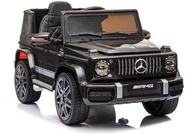 Kinderfahrzeug Mercedes G63 AMG Schwarz lackiert Ledersitz EVA-Reifen Auto