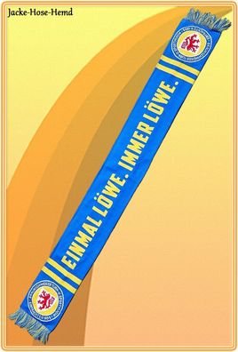 Eintracht Braunschweig Schal Wendeschal Logo Wappen Gelb Blau Löwe Gr: 140x17cm NEU