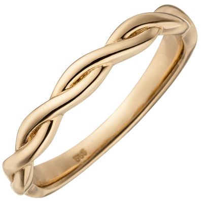 Gr. 52 - Damen Ring geflochten 585 Gold Rotgold Rotgoldring