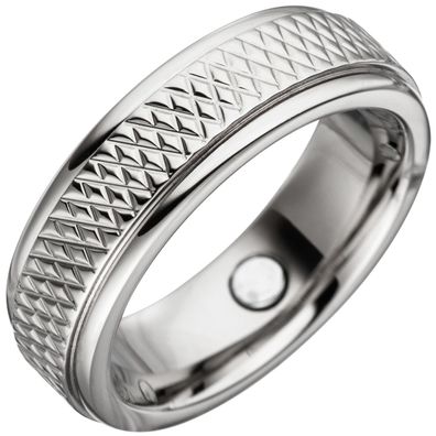 Gr. 52 - Partner Ring mit Magnet / Magnetring aus Edelstahl
