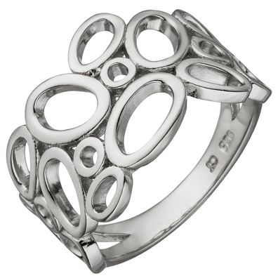 Gr. 56 - Damen Ring breit 925 Sterling Silber Silberring