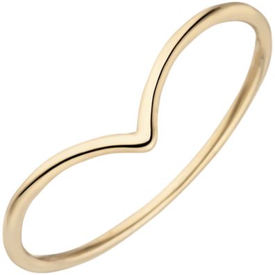 Gr. 58 - Damen Ring schmal 585 Gold Gelbgold Goldring