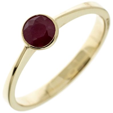 Gr. 60 - Damen Ring 333 Gold Gelbgold 1 Rubin rot Goldring