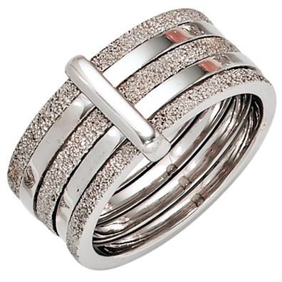 Gr. 64 - Damen Ring breit 925 Sterling Silber rhodiniert Silberring