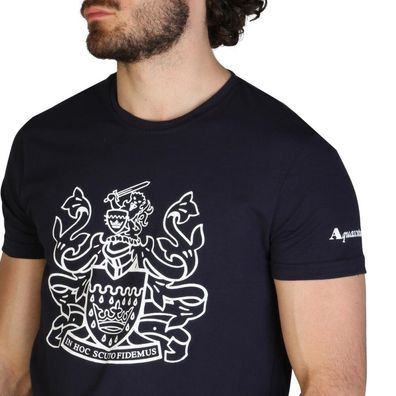 Aquascutum - Bekleidung - T-Shirts - QMT002M0-05 - Herren - navy, hite