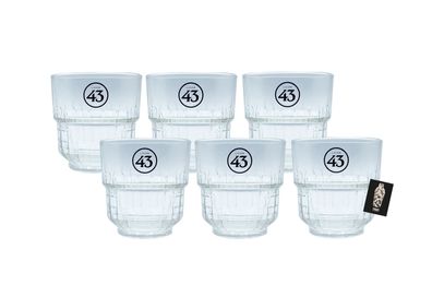 Licor 43 Gläser 6er-Set Glas 6x Gläser schwarzes Logo