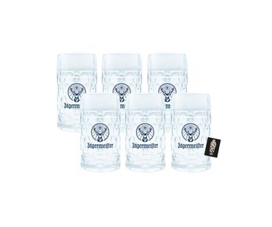 Jägermeister 6er-Set MINI Krug Shotglas 6x Gläser Glas geeicht 4cl