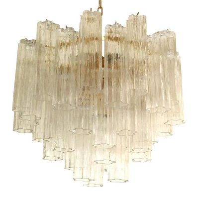 Murano Style Glass Sputnik Chandelier Italian in Gold by SimoEng