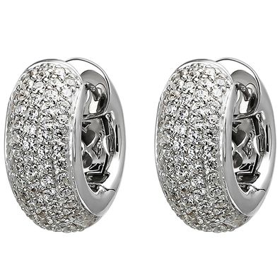 Echt. Edel. Creolen 925 Sterling Silber 146 Zirkonia Ohrringe Silbercreolen