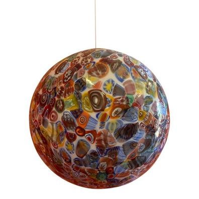 Murrine Multicolors Sphere in Murano Style Glass With Multicolored Murrine By SimoEng