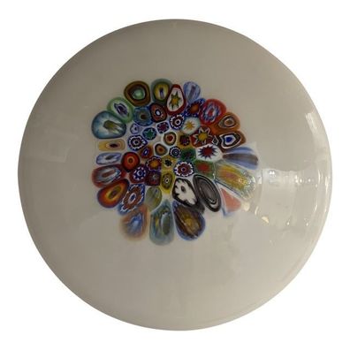 Murrine Sphere in Murano Style Glass With Multicolored Murrine Wall Light by SimoEng