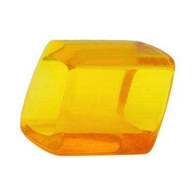 Tuchring 45x36x18mm Sechseck gelb-orange-transparent glänzend Kunststoff