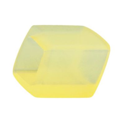 Tuchring 45x36x18mm Sechseck gelb-transparent matt Kunststoff